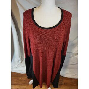 Aria Handmade Women’s Size XL Sweater Tunic W/Pockets Lagenlook‎ Red